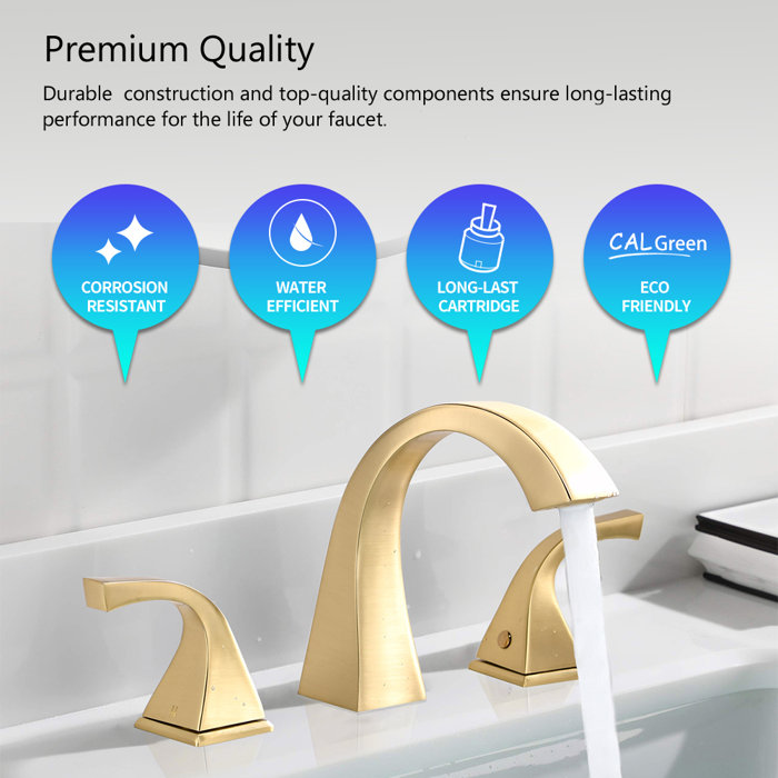 VANITYFAIR Widespread Faucet 2-handle Bathroom Faucet with Drain ...